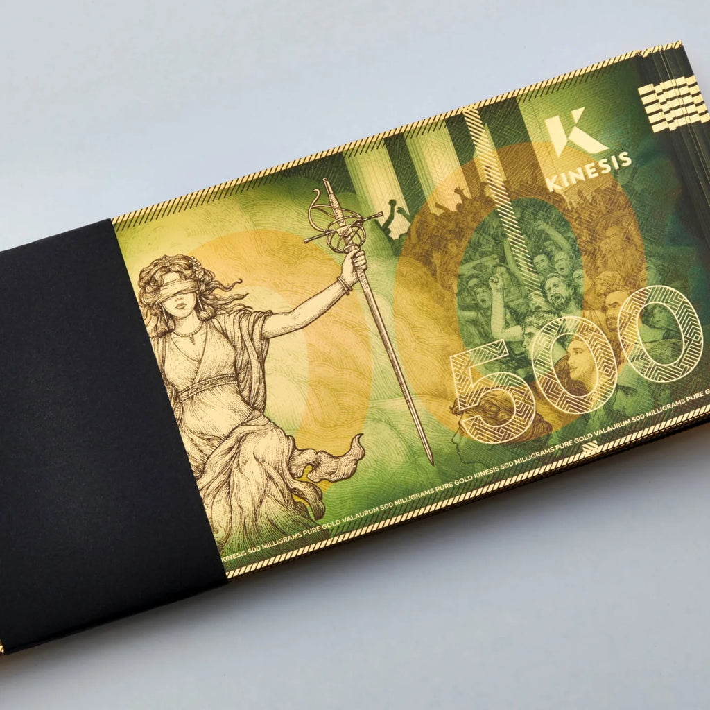 500mg Kinesis Themis 24k Gold Bill- Aurum maker of Goldback