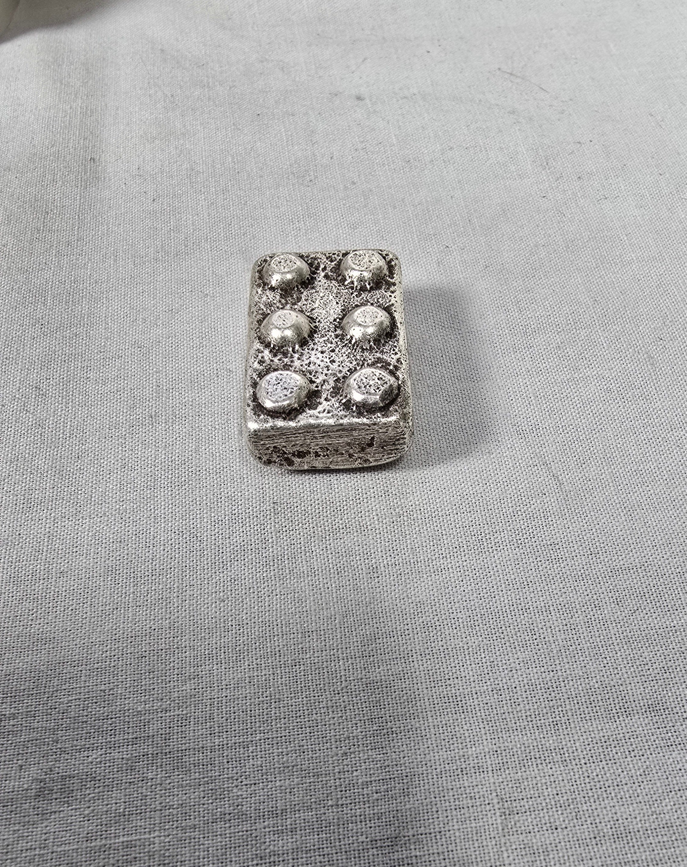 1oz Lego Building Brick Antiqued Hand Poured Sand Cast