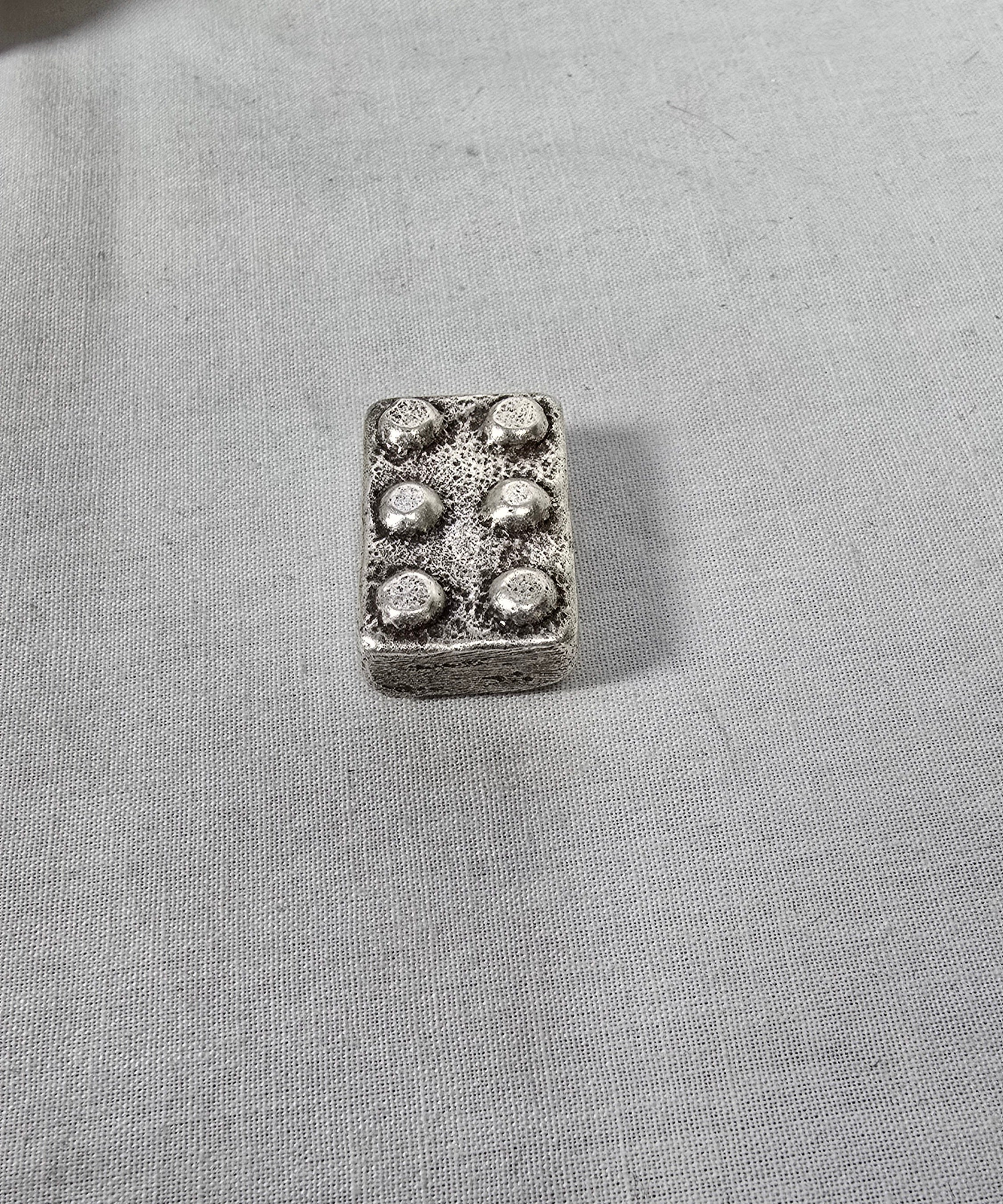 1oz Lego Building Brick Antiqued Hand Poured Sand Cast