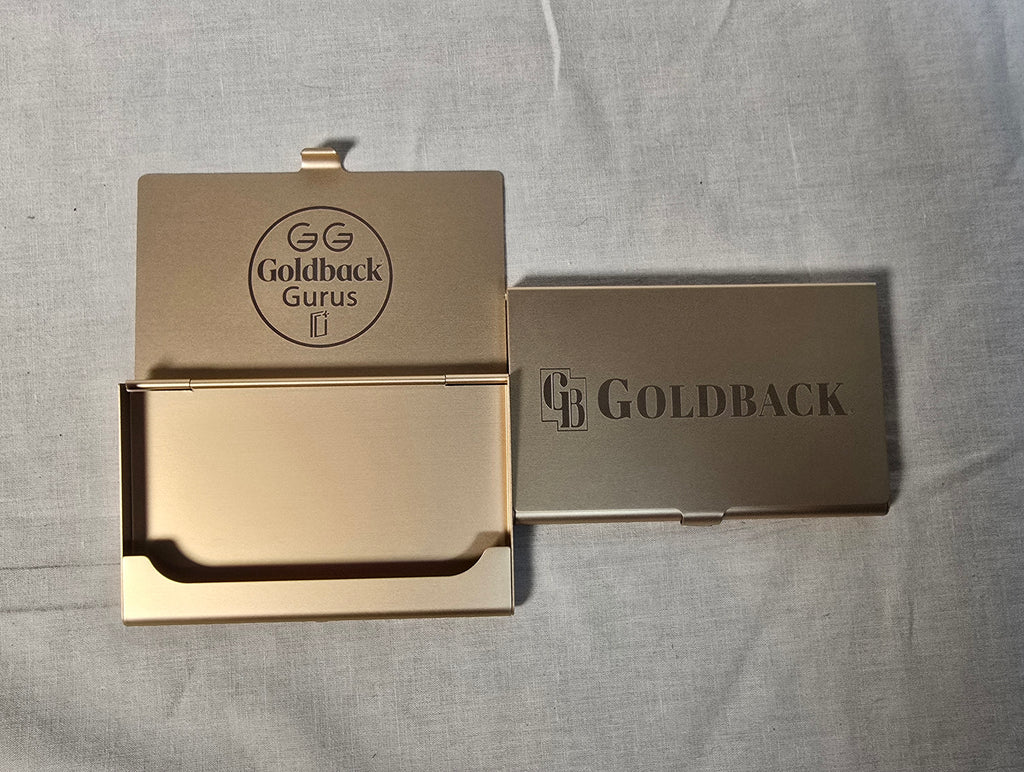 Goldback Gurus 1/4 Goldbacks Wallet Aluminum Metal Custom Engraved