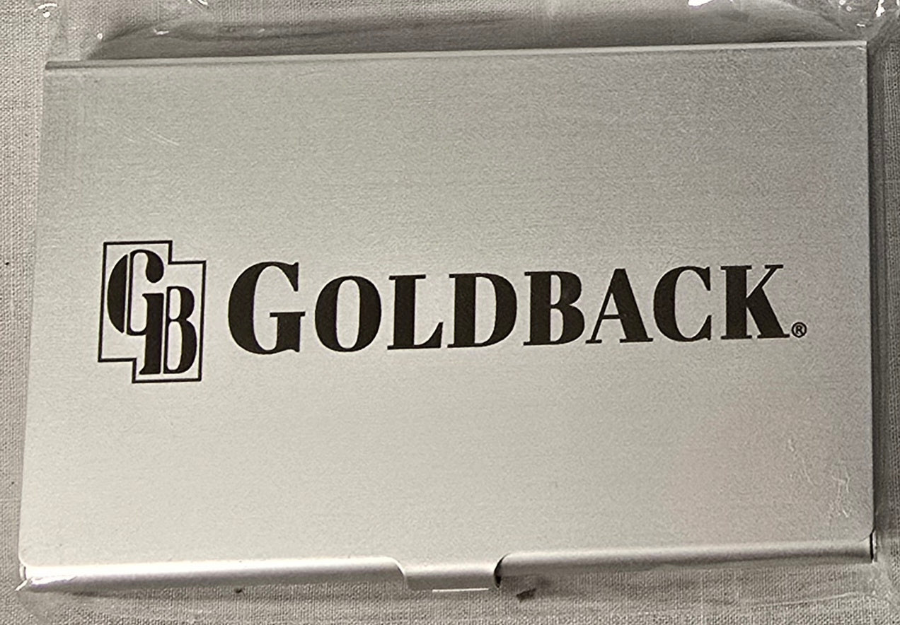 Goldback Gurus 1/4 Goldbacks Wallet Aluminum Metal Custom Engraved