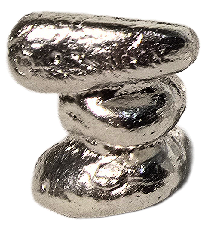~1oz 999 fine silver Rock Cairn Hand Poured Sand Cast