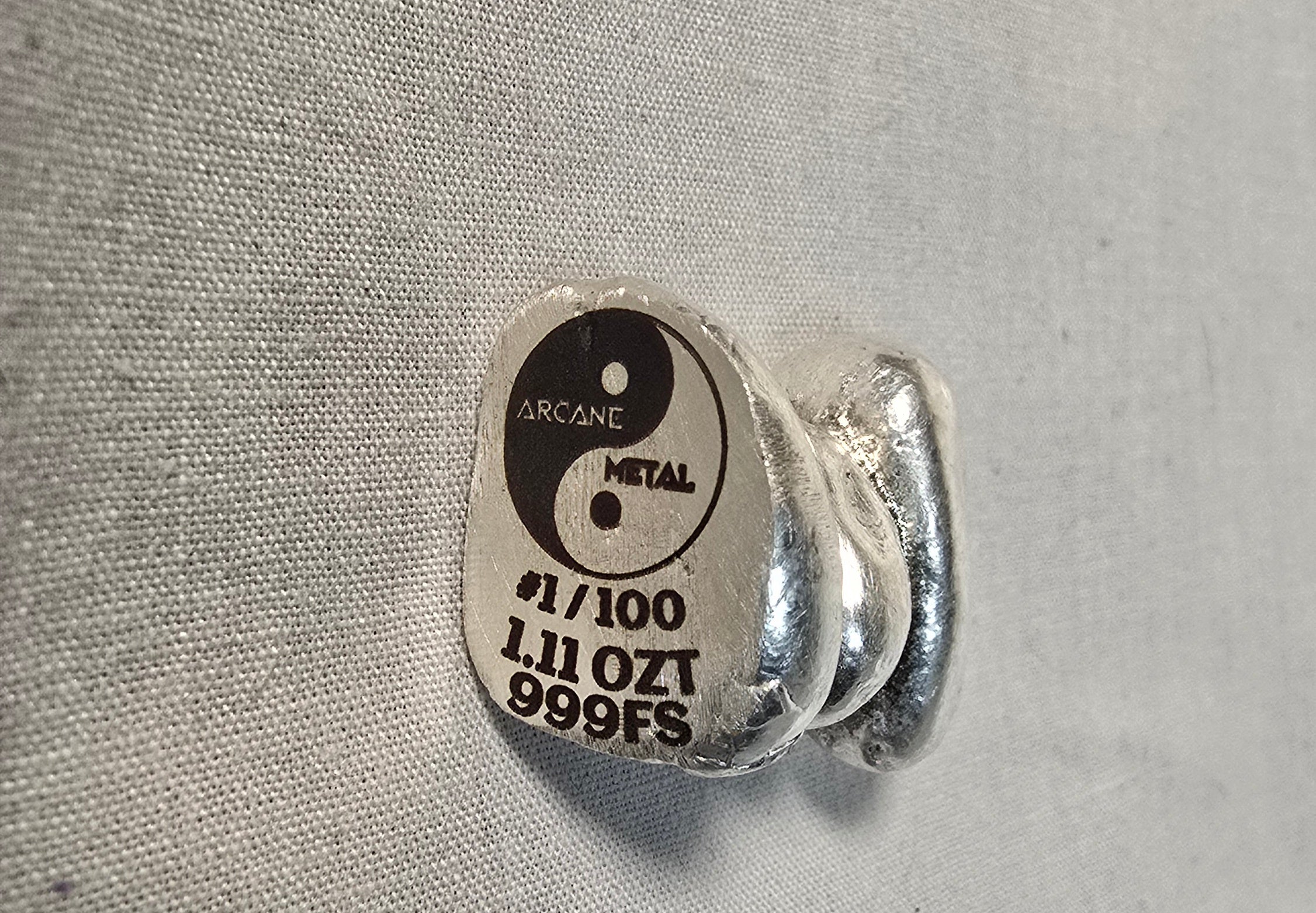 ~1oz 999 fine silver Rock Cairn Hand Poured Sand Cast