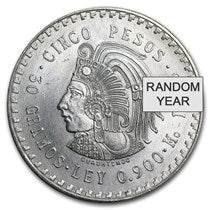 5 Pesos Mexican Cuauhtemoc Silver Coin (1947-1948)