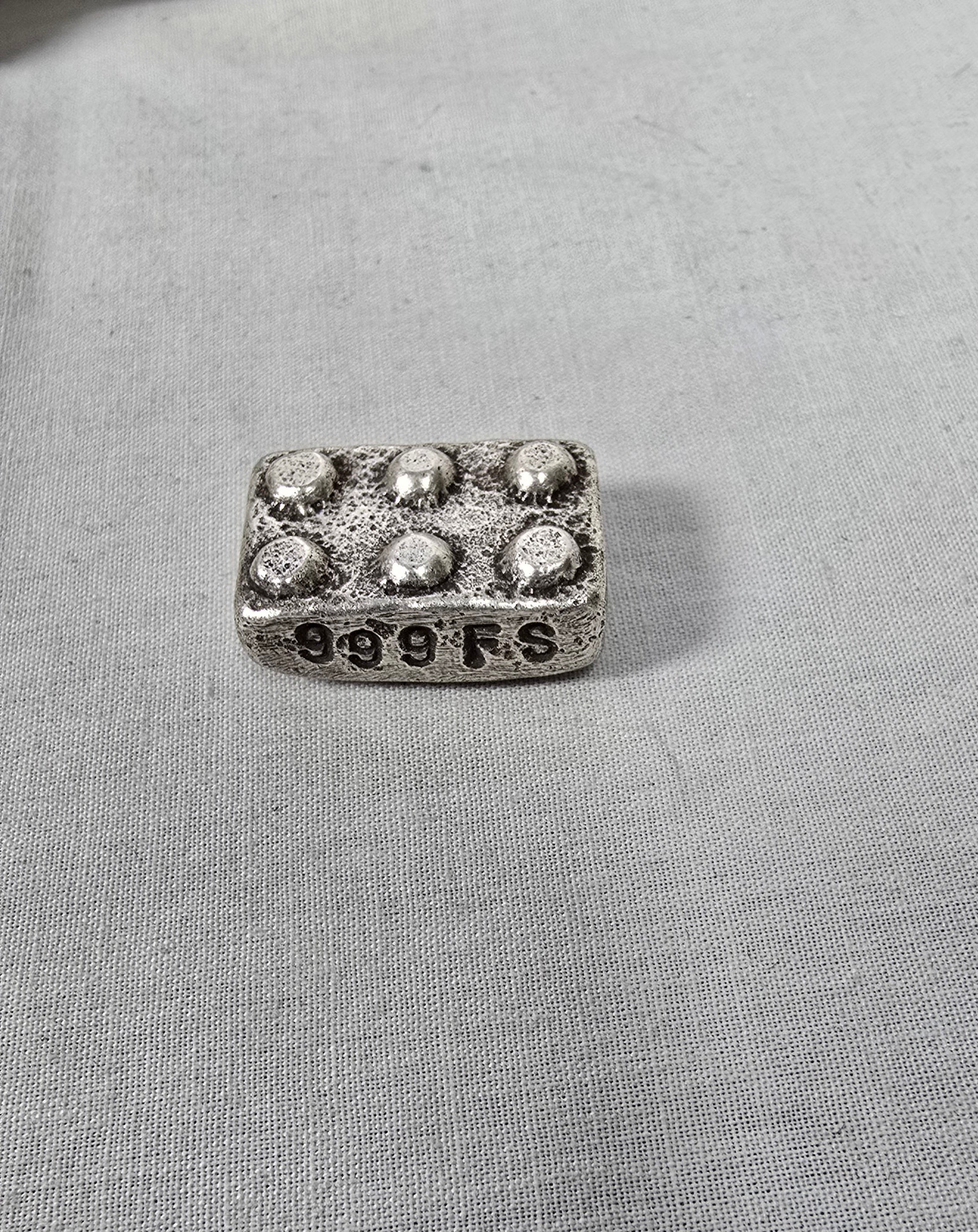 1oz Lego Building Brick Antiqued Hand Poured Sand Cast