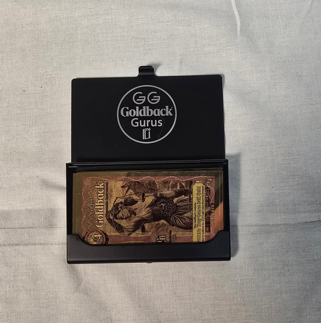 Goldback Gurus 1/4 Goldbacks Wallet Aluminum Metal Custom Engraved