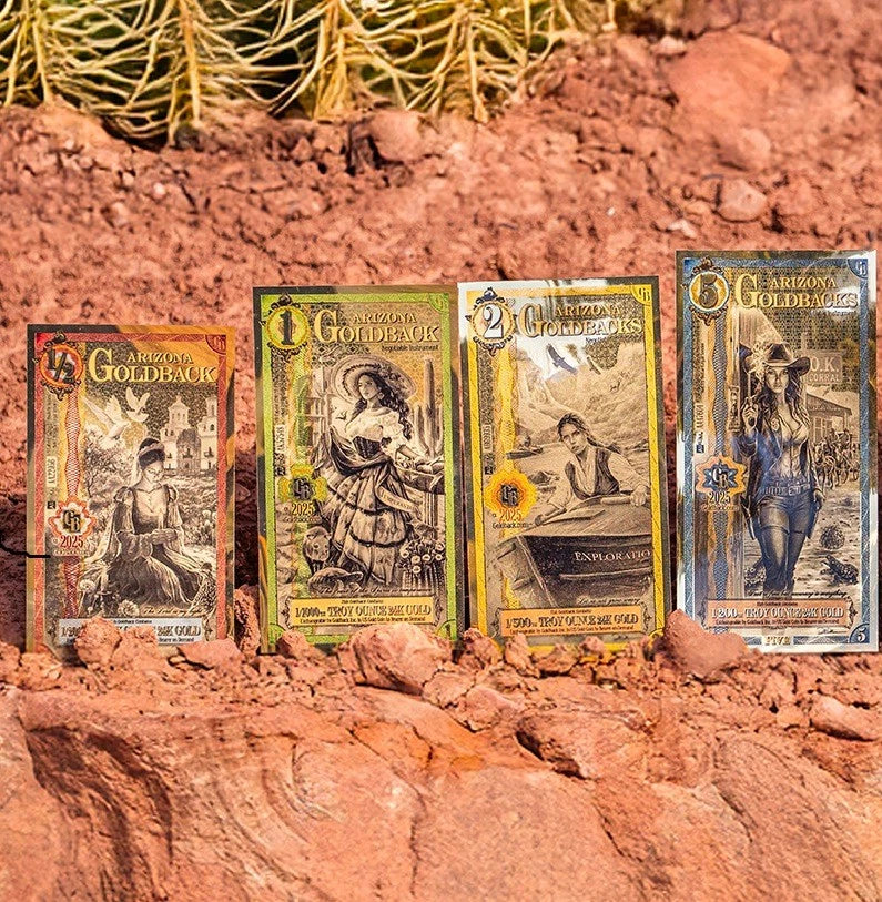 Arizona Goldbacks Starter Pack 1/2 ,1, 2, 5 (25 Face Value)