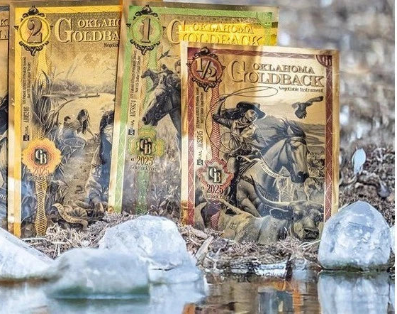 Oklahoma Goldbacks Mini Pack 1/2 ,1, 2, (10 Face Value)