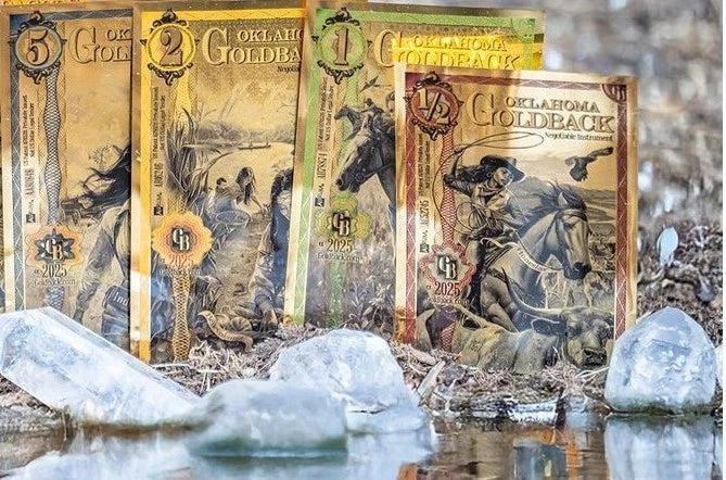 Oklahoma Goldbacks Starter Pack 1/2 ,1, 2, 5 (25 Face Value)