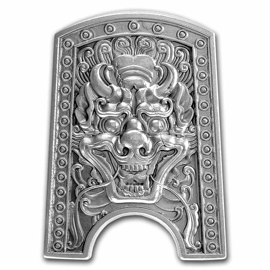 South Korea 2 oz Silver Doggaebi Chiwoo Shield Stackable Slab