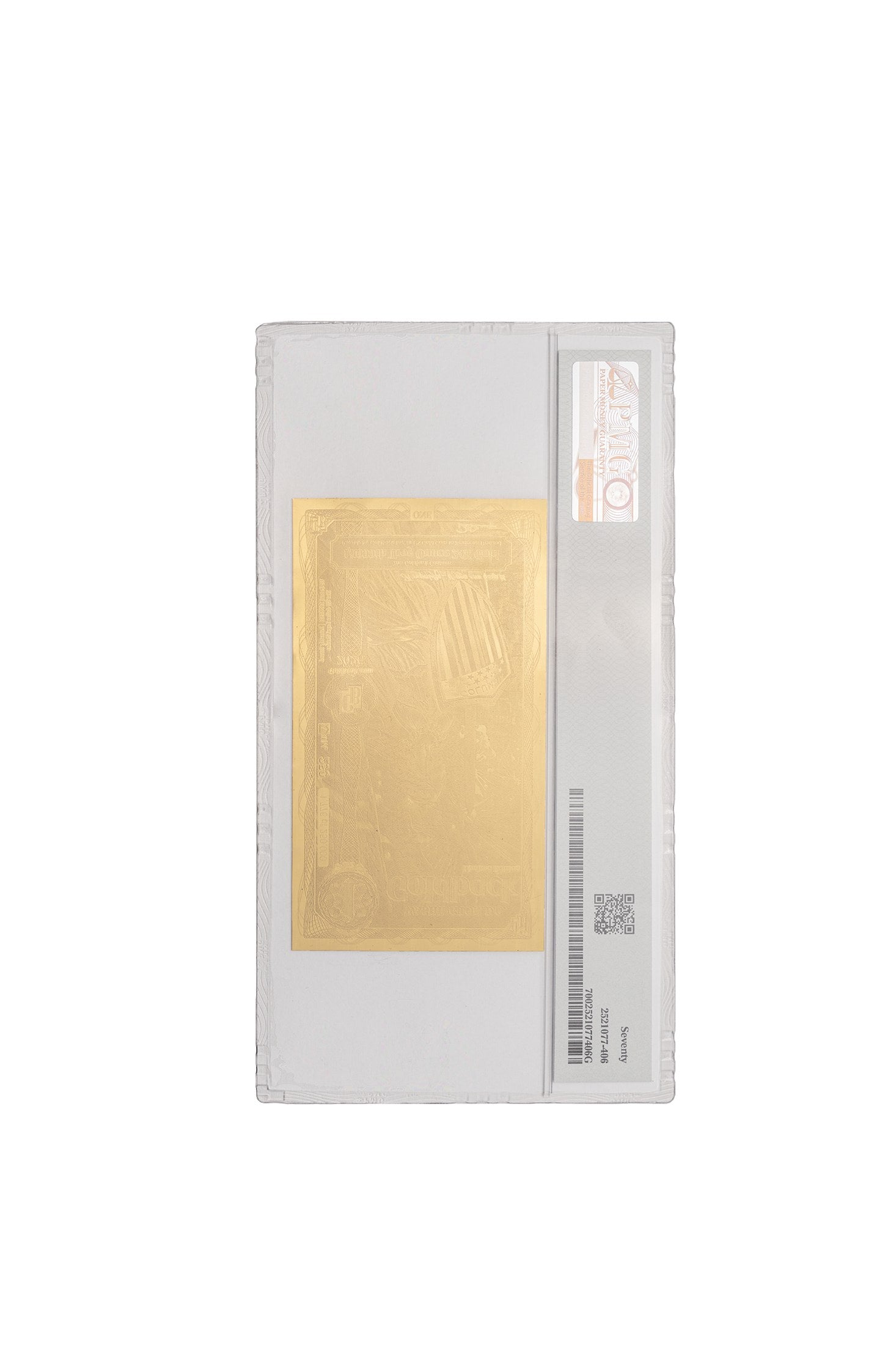 Washington D.C. 1 Goldback Colorized Graded back