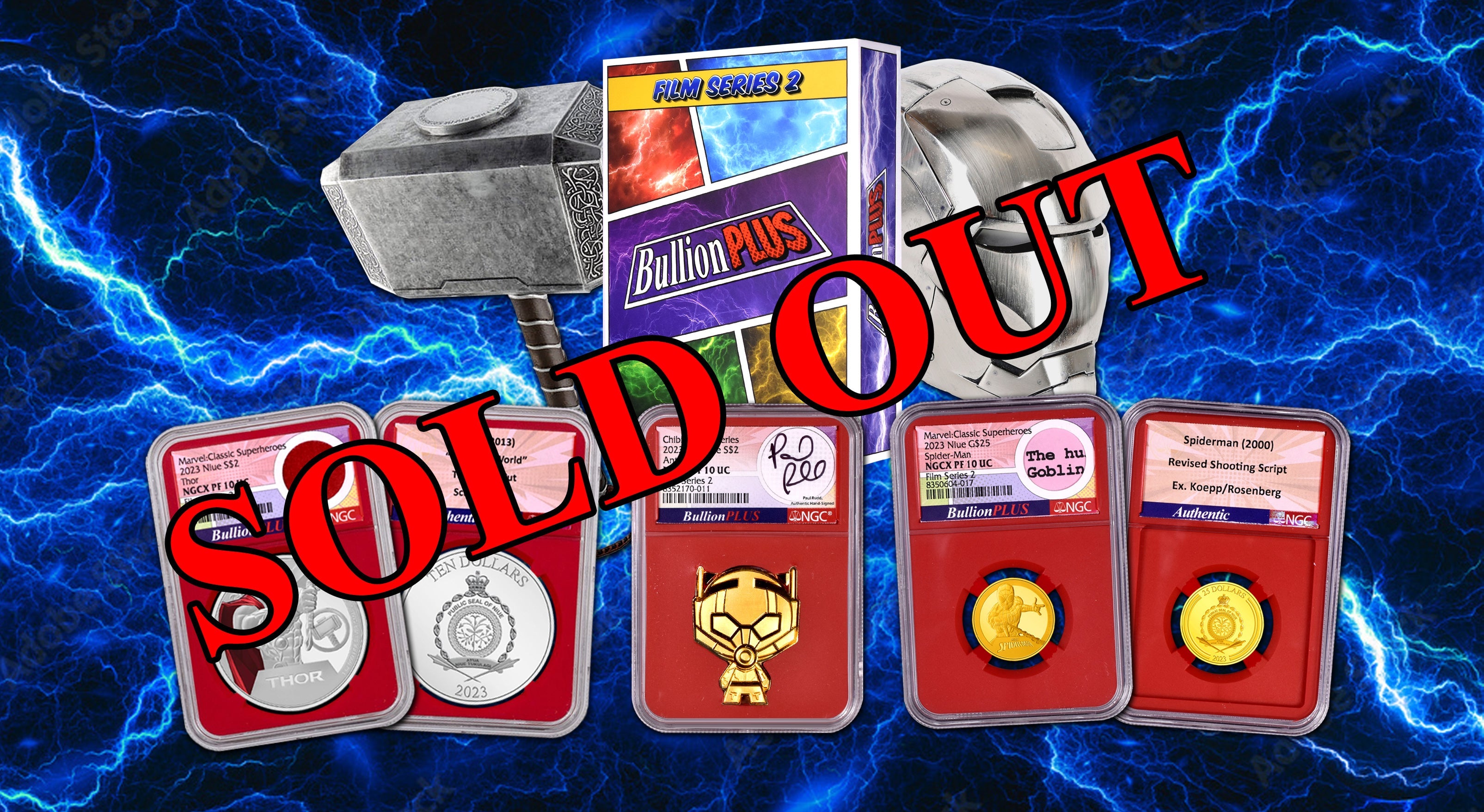 BullionPLUS Film Series 2 banner with collectibles